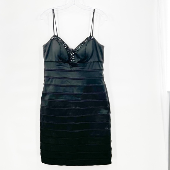 Oleg Cassini Dresses & Skirts - Oleg Cassini black bodycon dress spaghetti strap size 10 style 20612